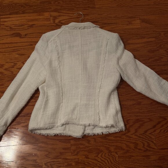 White Cotton Blazer - Picture 2 of 4
